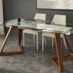 Tavolo rettangolare in vetro Gaudì La seggiola in Offerta Outlet