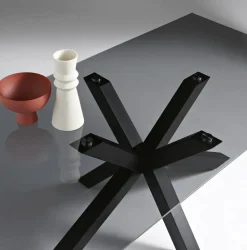 Tavolo rettangolare in vetro Tavolo due misure piano vetro di Md work in Offerta Outlet