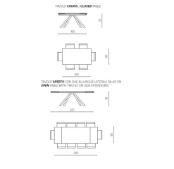 Tavolo rettangolare Tavolo 3 colori gres porcellanato Md work scontato del 40%