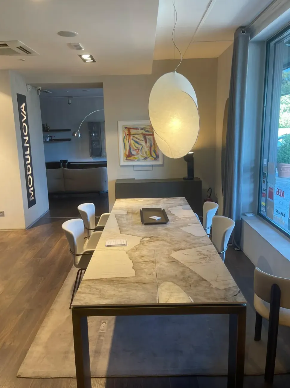 Tavolo rettangolare Tavolo 200x100 in gres atlantis di Riflessi a prezzo riservato