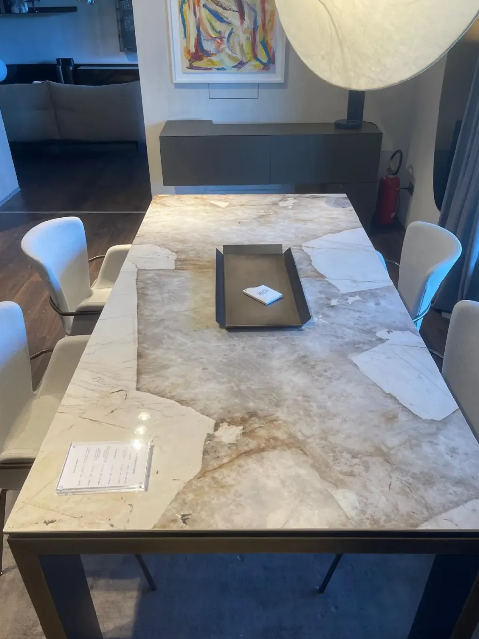 Tavolo rettangolare Tavolo 200x100 in gres atlantis di Riflessi a prezzo riservato