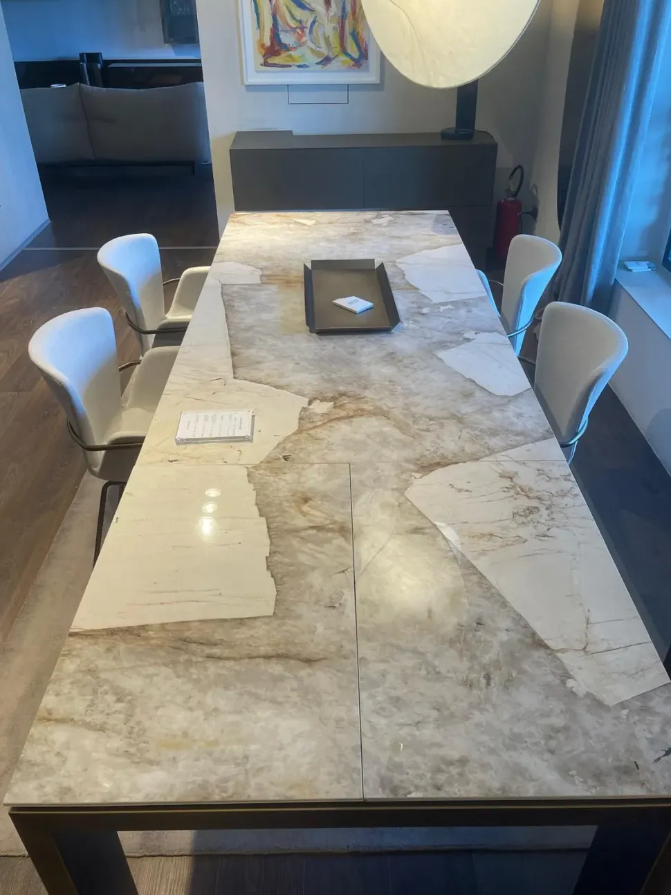 Tavolo rettangolare Tavolo 200x100 in gres atlantis di Riflessi a prezzo riservato