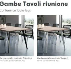 Tavolo riunione in legno Rhea con 6 sedie Flycom a prezzi convenienti