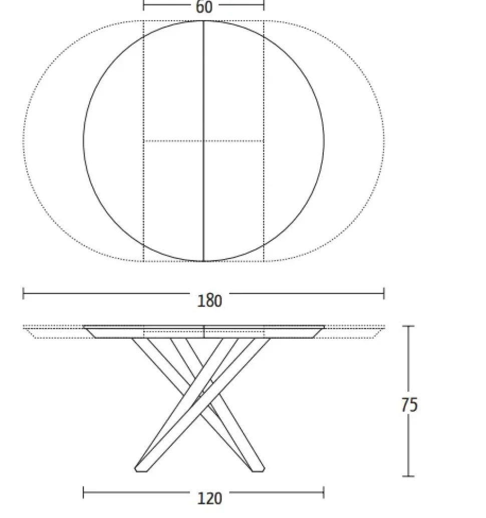 Tavolo rotondo allungabile Fahrenheit round Altacom