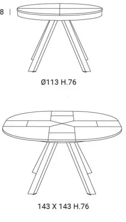 Tavolo rotondo allungabile Petalo di Easyline a prezzo riservato