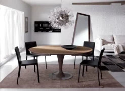 Tavolo rotondo con basamento centrale Eclipse Ozzio scontato