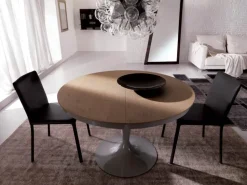 Tavolo rotondo con basamento centrale Eclipse Ozzio scontato