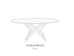 Tavolo rotondo Dna Ozzio in legno, prezzo scontato!