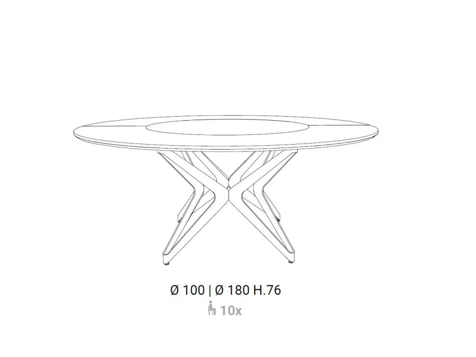 Tavolo rotondo Dna Ozzio in legno, prezzo scontato!