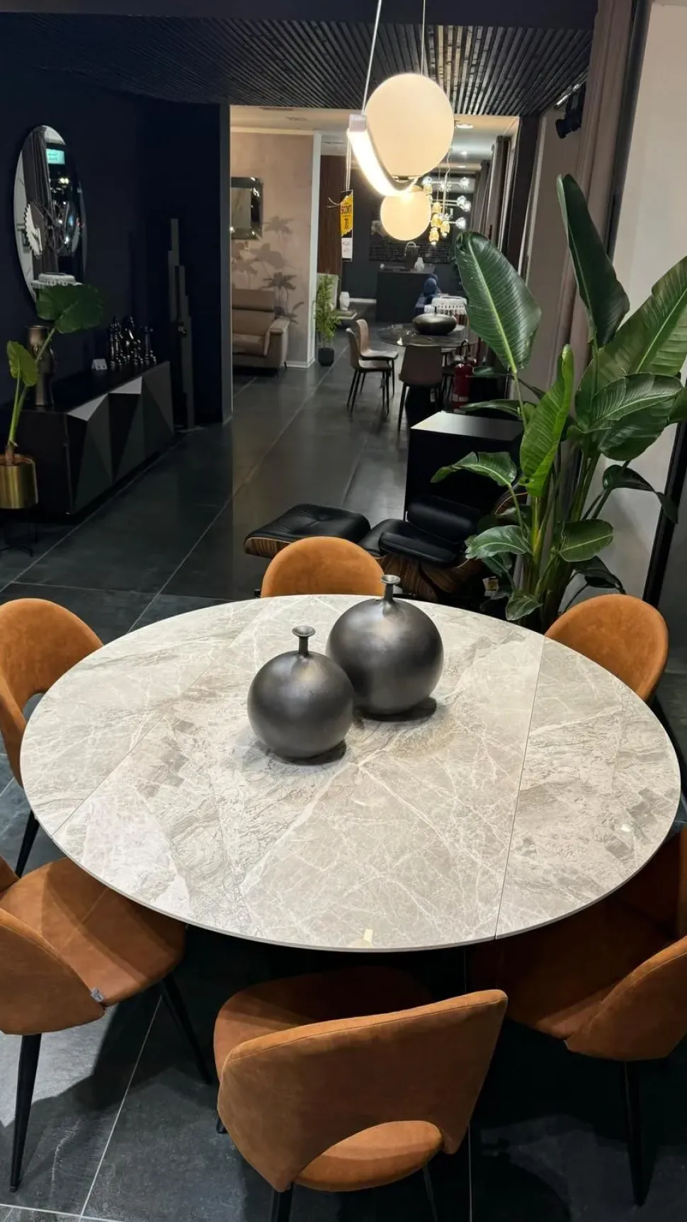 Tavolo rotondo in ceramica Tay di Target point in Offerta Outlet