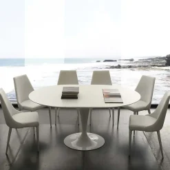 Tavolo rotondo in laccato Island * di La seggiola in Offerta Outlet