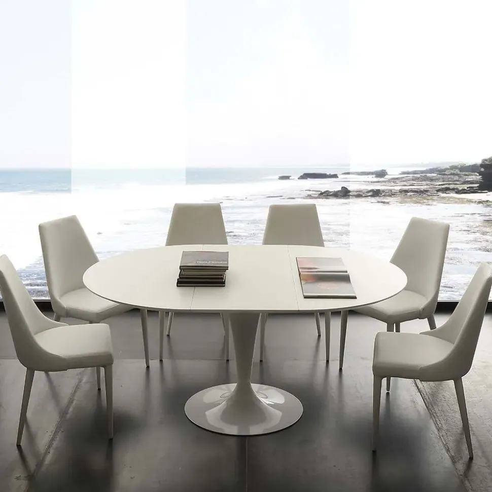 Tavolo rotondo in laccato Island * di La seggiola in Offerta Outlet