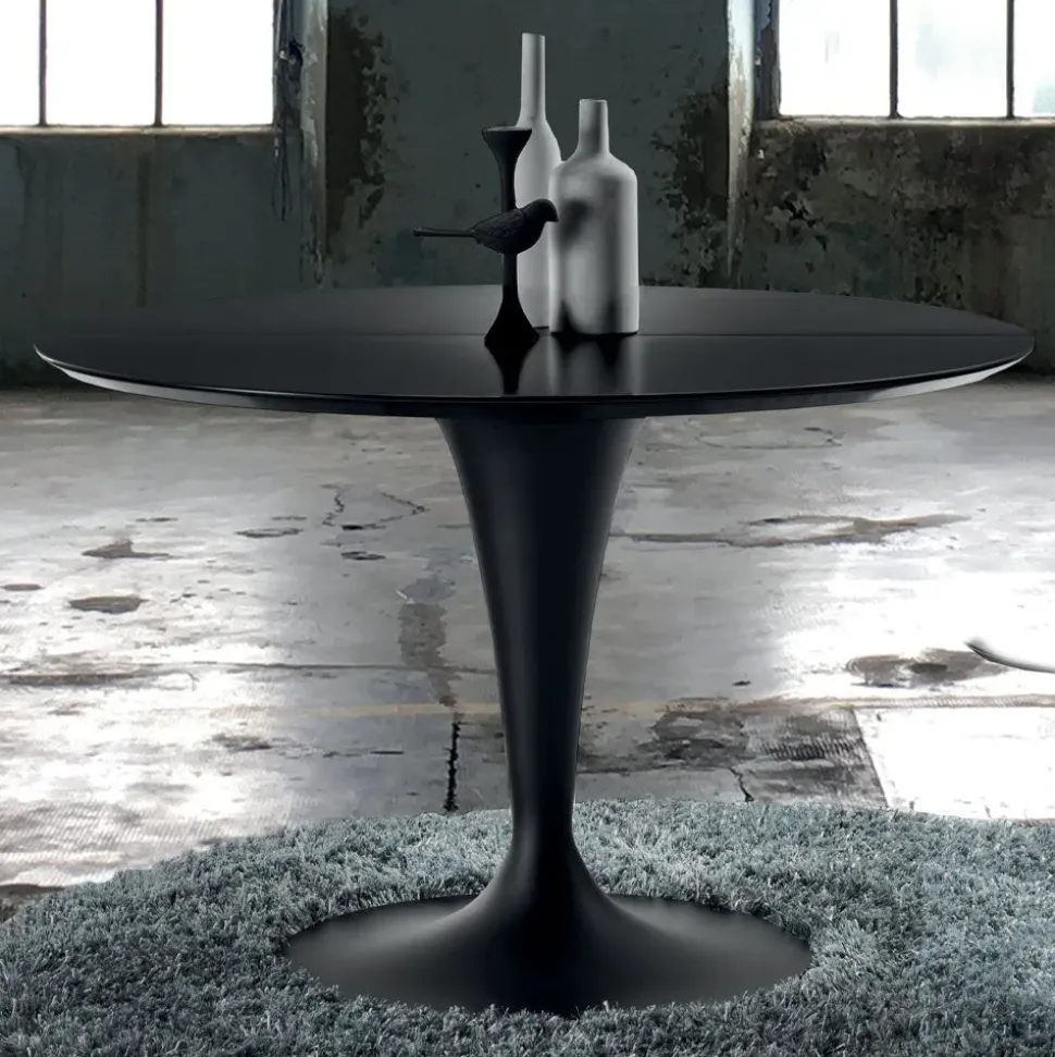 Tavolo rotondo in laccato Island * di La seggiola in Offerta Outlet