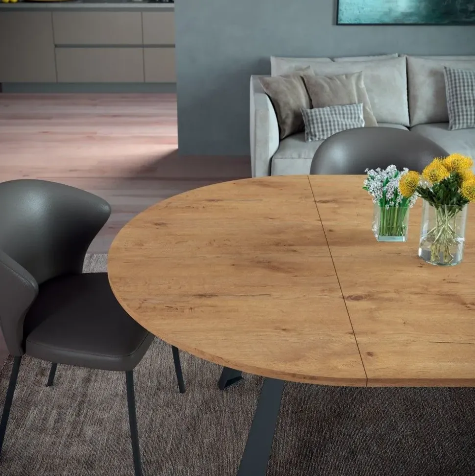 Tavolo rotondo in legno Convivio di Ozzio in Offerta Outlet