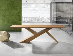 Tavolo Rovere spazzolato, design italiano di lusso. MD Work in legno fisso, sconto 38%.