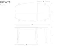 Tavolo sagomato in legno Ribot Altacom in Offerta Outlet