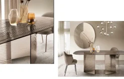 Tavolo sagomato Tavolo glass italy Md work scontato del 35%