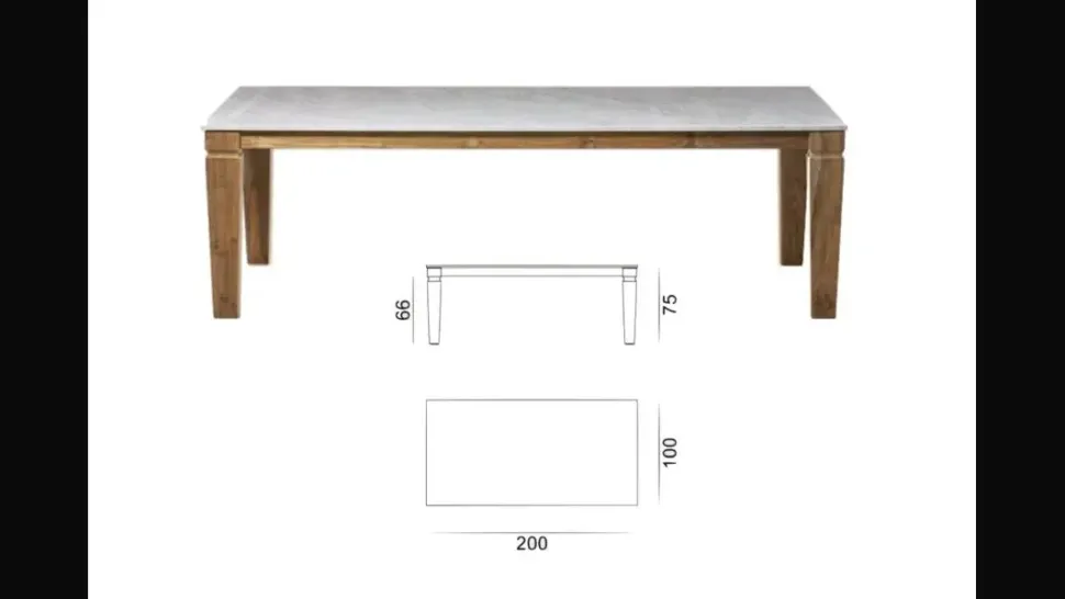 Tavolo scontato da giardino Jeko 34 Gervasoni