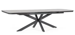 Tavolo scontato da giardino Tavolo pascal allungabile 200-26 cm con 8 poltrone krion antracite Bizzotto