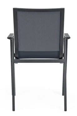 Tavolo scontato da giardino Tavolo pascal allungabile 200-26 cm con 8 poltrone krion antracite Bizzotto