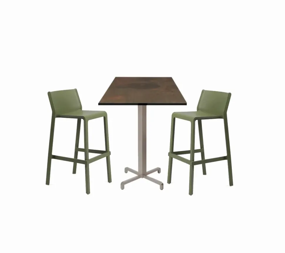 Tavolo scontato per l'esterno Tavolo high 70x70 e sgabelli trill nardi Nardi