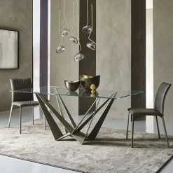 Tavolo Skorpio Cattelan italia in vetro Fisso