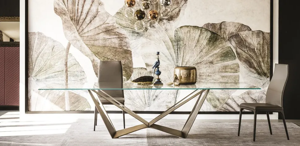 Tavolo Skorpio Cattelan italia in vetro Fisso
