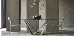 Tavolo Skorpio Cattelan italia in vetro Fisso