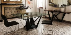 Tavolo Skorpio Cattelan italia in vetro Fisso