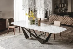 Tavolo Skorpio keramic Cattelan italia in marmo Fisso