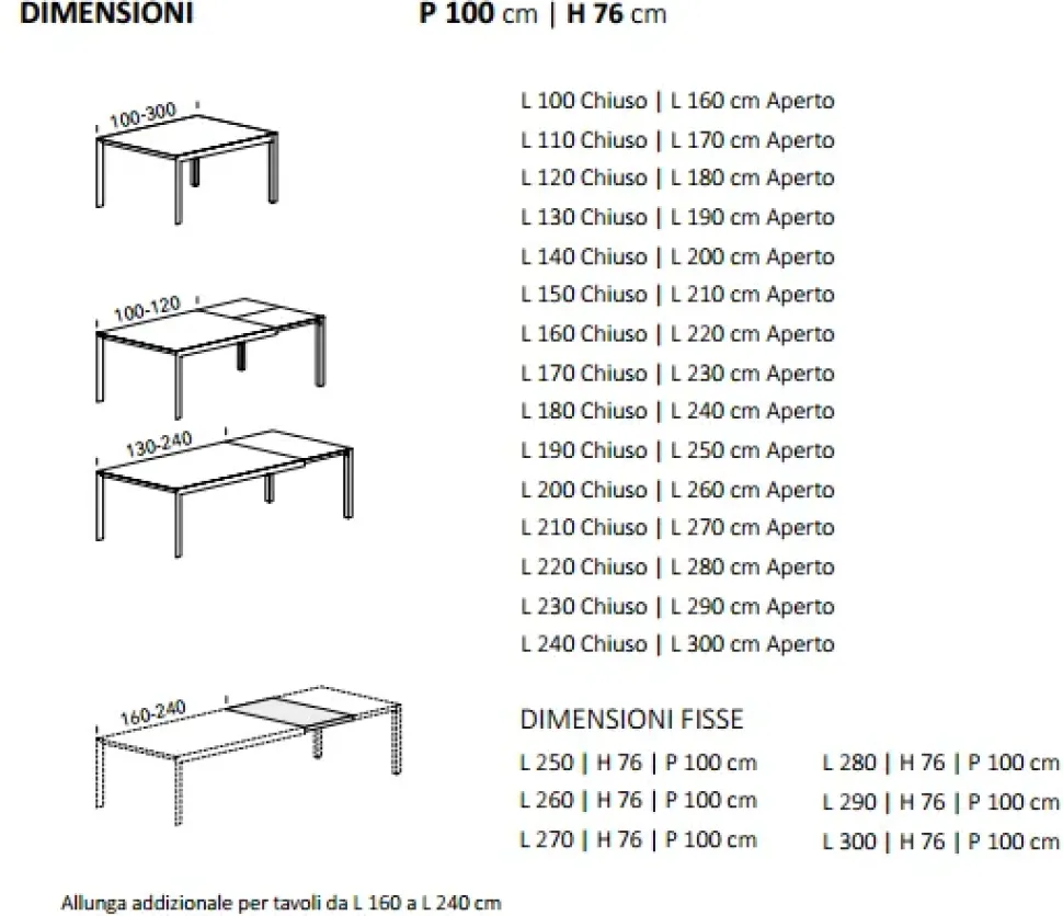 Tavolo su misura allungabile finitura al campione RAL