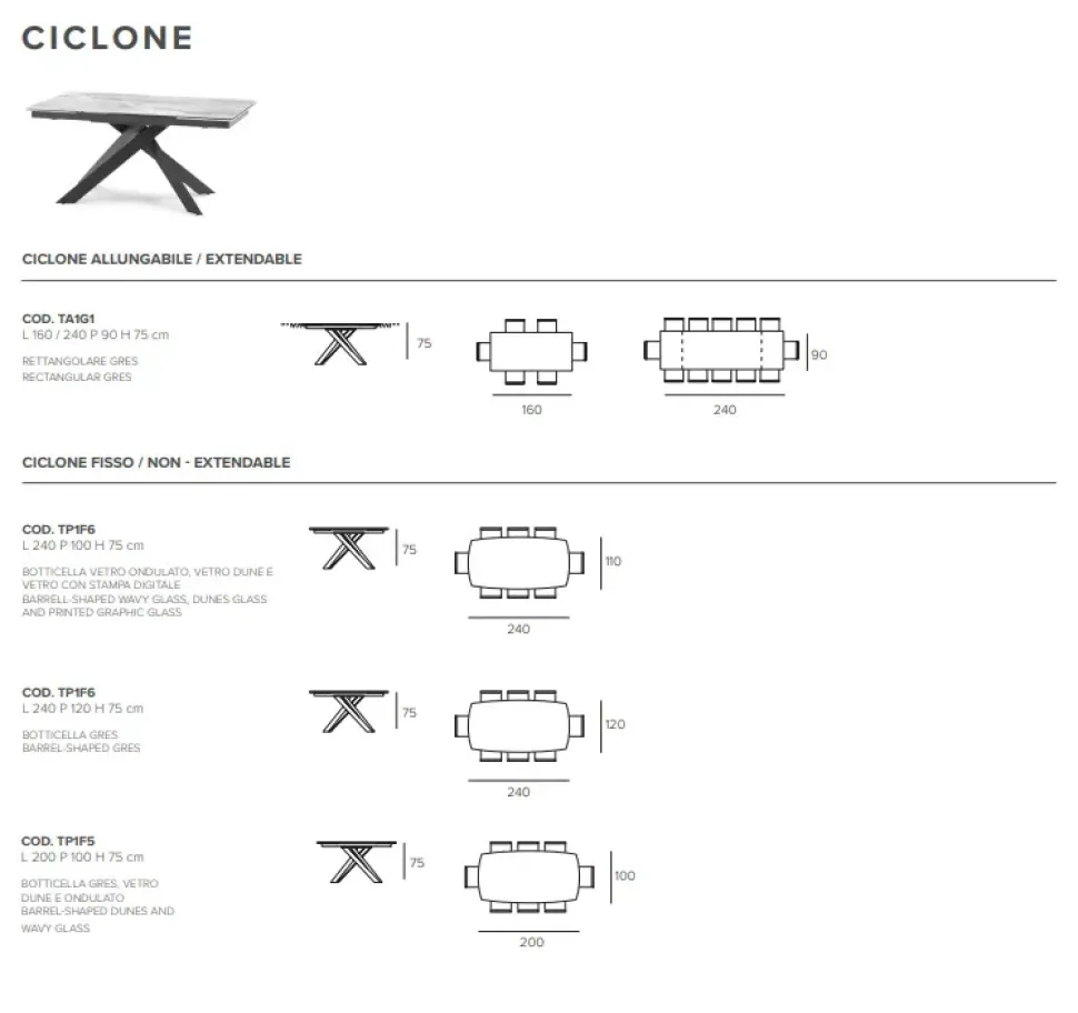 TAVOLO Target point Ciclone SCONTATO a PREZZI OUTLET