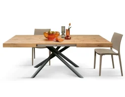 Tavolo Tavolo allungabile in laminato rovere  Mobilificio bellutti in OFFERTA OUTLET -51%