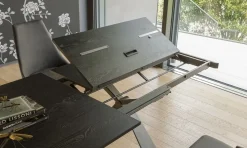 Tavolo Tavolo allungabile pronta consegna effetto marmo Md work in OFFERTA OUTLET -40%