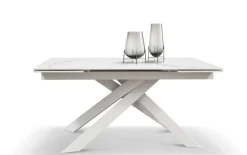 Tavolo Tavolo allungabile bianco statuario Md work in OFFERTA OUTLET -45%