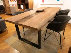 Tavolo Tavolo artigianale massello scortecciato Artigianale in OFFERTA OUTLET