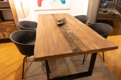 Tavolo Tavolo artigianale massello scortecciato  Artigianale in OFFERTA OUTLET