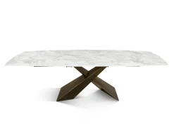 Tavolo Tavolo in ceramica bianco arabesco  Mobilificio bellutti in OFFERTA OUTLET -42%