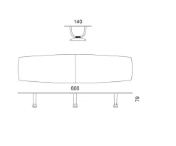 Tavolo Tavolo luxury 6 metri modello principato di monaco  Md work in OFFERTA OUTLET -31%
