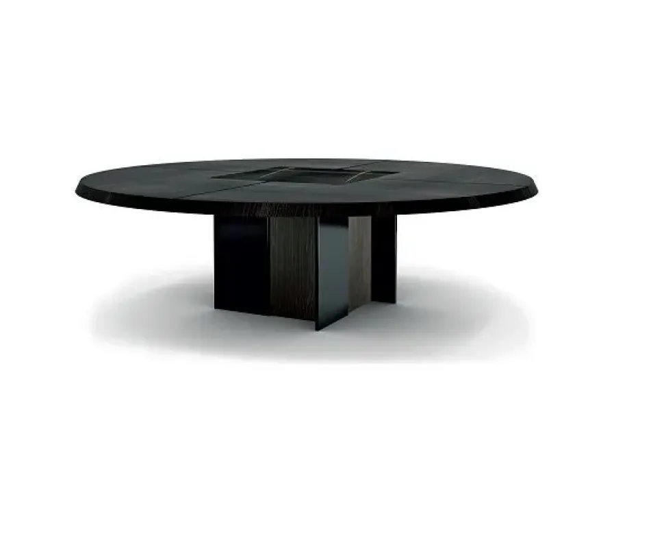 Tavolo Tavolo maxi rotondo cedro e marmo Md work in OFFERTA OUTLET -20%