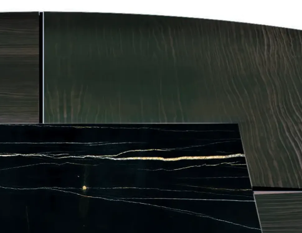 Tavolo Tavolo maxi rotondo cedro e marmo Md work in OFFERTA OUTLET -20%