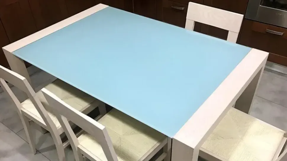 Tavolo Tavolo mod open Scavolini in vetro Rettangolare allungabile scontato 54%