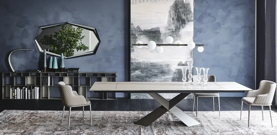 Tavolo Tyron Keramik Drive di Cattelan Italia in offerta outlet.