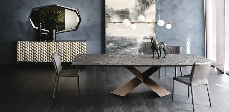 Tavolo Tyron Keramik Drive di Cattelan Italia in offerta outlet.