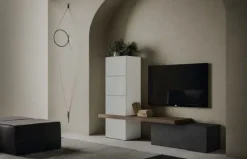 Tomasella Skt3: parete attrezzata in stile design, Outlet con sconto!