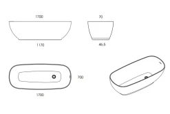 Vasca da bagno in Resina modello Betty next bianco opaco Mastella a prezzo scontato