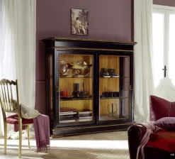 Vetrinetta Cristalliera 2 ante scorrevoli Parlani in stile classico con forte sconto