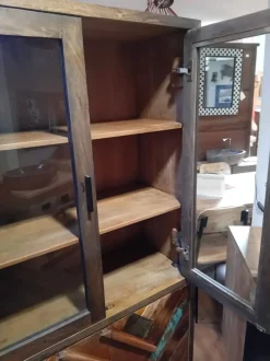 Vetrinetta  vetrina rennes stile vintage  Outlet etnico in legno a prezzo Outlet