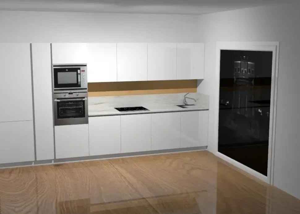 Viva Spagnol cucine: cucina bianca design lineare a 9400€!