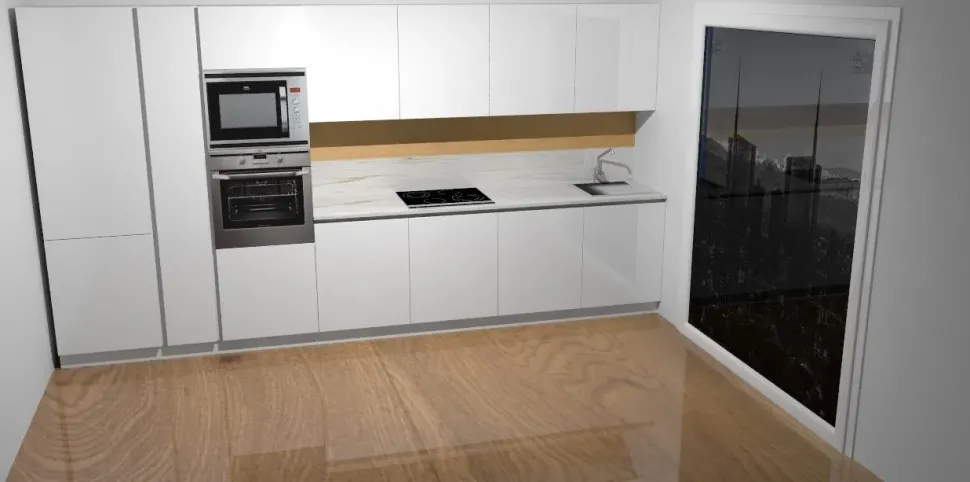 Viva Spagnol cucine: cucina bianca design lineare a 9400€!